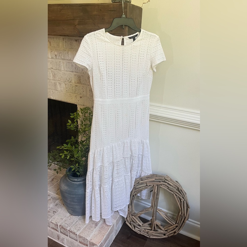 White Eyelet Maxi Dress